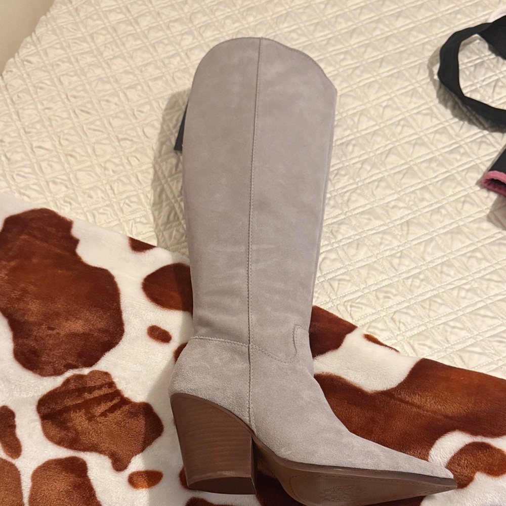 Vince Camuto Light Gray Heeled Boots